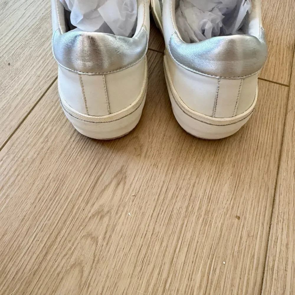 Dolce Vita Zina White Silver Sneaker 9